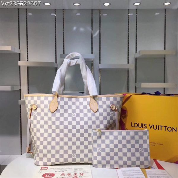 L letter neverfull leather handbag white pink checker bag printing pur e women fa hion bag girl hopping bag 
L letter neverfull leather handbag white pink checker bag printing pur e women fa hion bag girl hopping bag