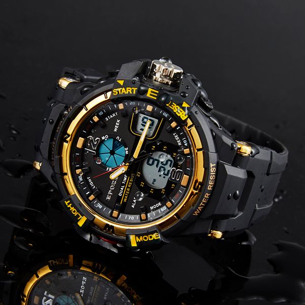 epozz dual display sport watch resistant hours male clock outdoor rubber strap weight 67 g black golden relogio masculino, Slivery;brown
epozz dual display sport watch resistant hours male clock outdoor rubber strap weight 67 g black golden relogio masculino, Slivery;brown