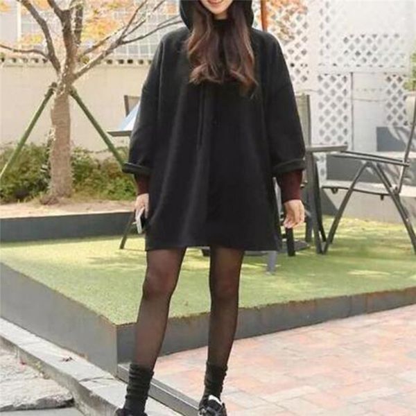 women sweatshirt autumn and winter hooded long sleeve hoodies students explosion loose solid color thicken sweatshirt, Black
women sweatshirt autumn and winter hooded long sleeve hoodies students explosion loose solid color thicken sweatshirt, Black
