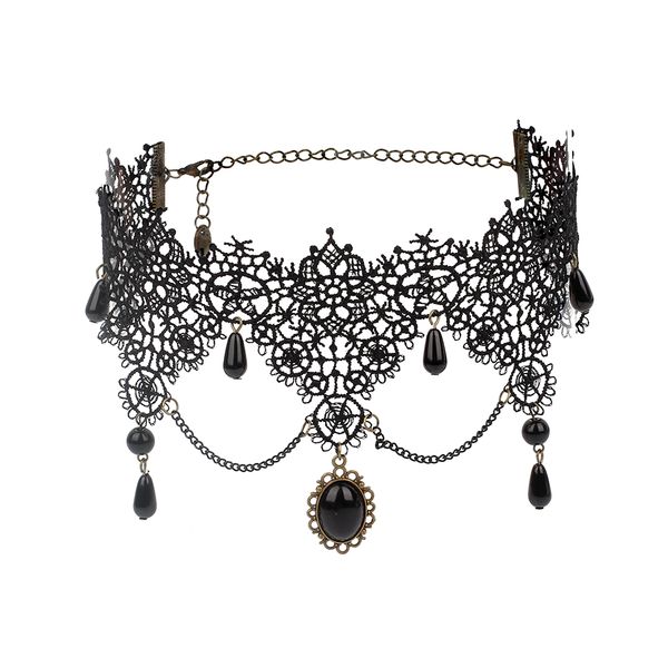 poputton bohemia lace gothic tattoo choker necklace for women vintage black crystal necklaces gothic punk collar choker jewelry, Golden;silver
poputton bohemia lace gothic tattoo choker necklace for women vintage black crystal necklaces gothic punk collar choker jewelry, Golden;silver