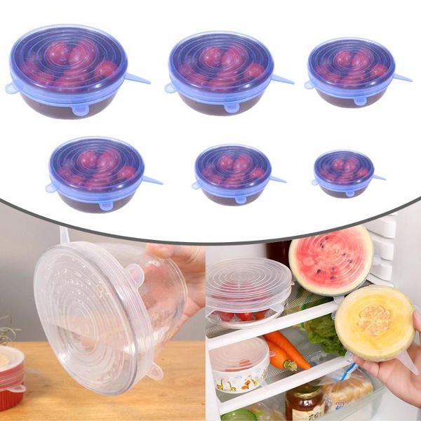 6 шт силиконовые stretch люки многоразовые герметичная wrap covers хранение свежее seal bowl эластичный wrap крышки кухни посуда
6 шт силиконовые stretch люки многоразовые герметичная wrap covers хранение свежее seal bowl эластичный wrap крышки кухни посуда