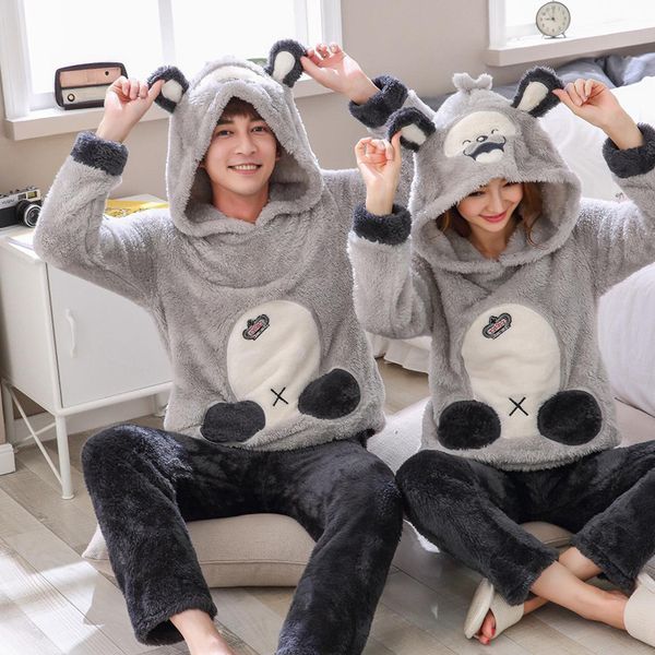 men and women thickly warm autumn and winter plush pajamas couples long sleeve suit round collar sweet lovely korean version, Black;red
men and women thickly warm autumn and winter plush pajamas couples long sleeve suit round collar sweet lovely korean version, Black;red