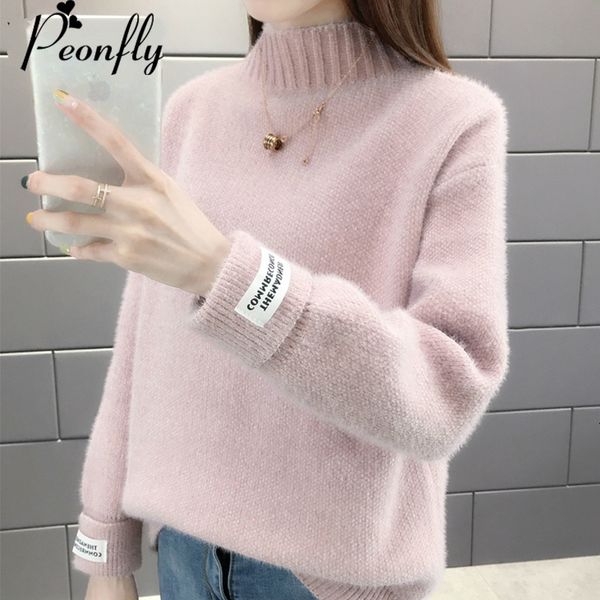 peonfly solid color sweater women new 2019 autumn winter knitted harajuku long sleeve soft jumper sweater women, White;black
peonfly solid color sweater women new 2019 autumn winter knitted harajuku long sleeve soft jumper sweater women, White;black