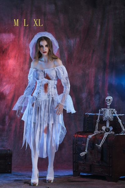 new scary costume graveyard bride corpse bride ghost bloody cospaly costume dress for haloween party good quality, Black;red
new scary costume graveyard bride corpse bride ghost bloody cospaly costume dress for haloween party good quality, Black;red