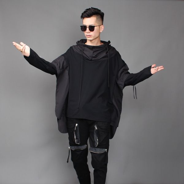 2019 new spring autumn luxury men's trend fashion non-mainstream hoodie pullover sweatshirt stage singer costumes, Black
2019 new spring autumn luxury men's trend fashion non-mainstream hoodie pullover sweatshirt stage singer costumes, Black