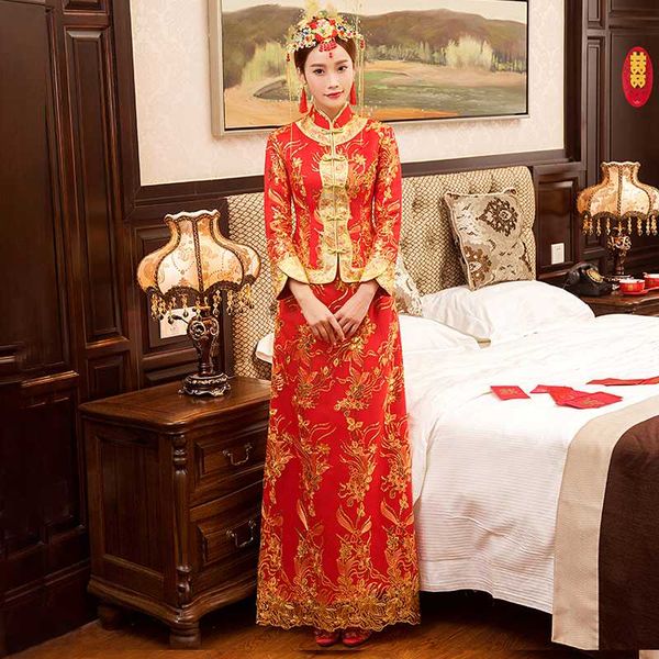 новый красный традиционный китайский свадебное платье qipao национальный костюм женские зарубежные китайский стиль невесты вышивка cheongsam, Red
новый красный традиционный китайский свадебное платье qipao национальный костюм женские зарубежные китайский стиль невесты вышивка cheongsam, Red