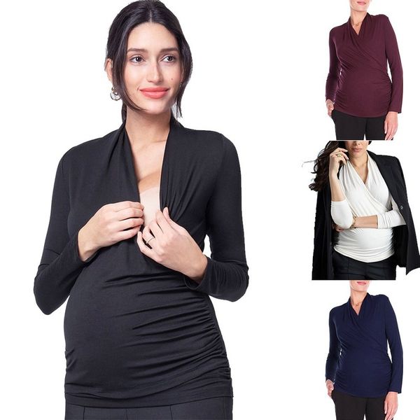 selling spring and autumn pregnant women's clothing with wrinkled cross neck nursing on both sides breast feeding dress, White
selling spring and autumn pregnant women's clothing with wrinkled cross neck nursing on both sides breast feeding dress, White