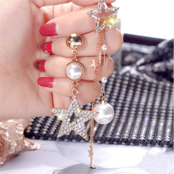 tassel drop earrings asymmetric long five pointed star earrings gold color chain water droped earring imitation pearl women, Silver
tassel drop earrings asymmetric long five pointed star earrings gold color chain water droped earring imitation pearl women, Silver