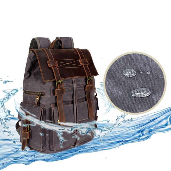 outdoor bags totrait classic waterproof canvas backpack leather men women travel bag large waxed teenagers laptop
outdoor bags totrait classic waterproof canvas backpack leather men women travel bag large waxed teenagers laptop