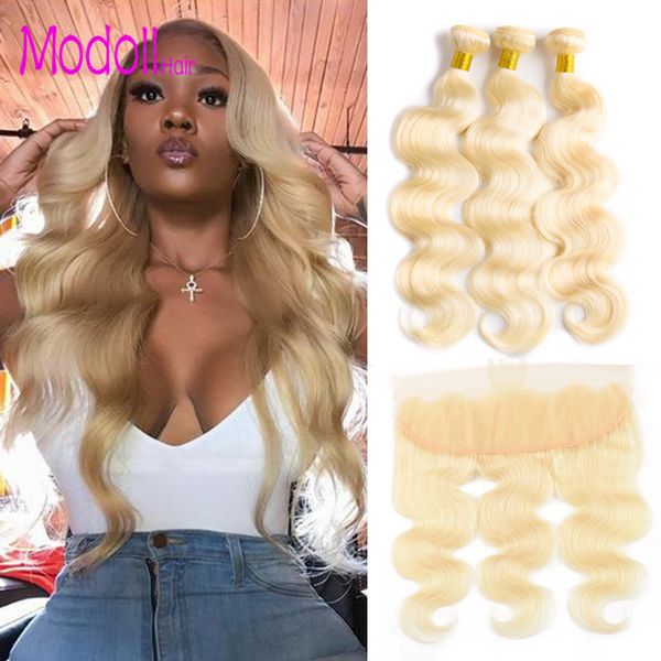 613 bundles with lace frontal brazilian body wave 3 bundles with closure modoll platinum honey blonde remy human bundle hair, Black;brown
613 bundles with lace frontal brazilian body wave 3 bundles with closure modoll platinum honey blonde remy human bundle hair, Black;brown