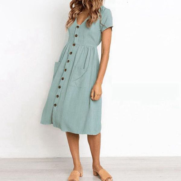 summer dresses designer dress womens fashion summer classic dresses short sleeve v neck button swing midi dresses with pockets vestidos, Black;gray
summer dresses designer dress womens fashion summer classic dresses short sleeve v neck button swing midi dresses with pockets vestidos, Black;gray
