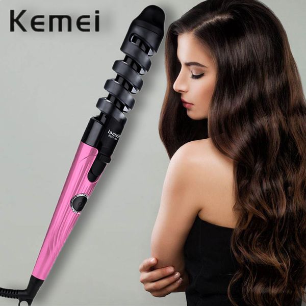 kemei magic hair curler roller spiral curling iron salon curling wand electric professional hair styler beauty styling tool d40
kemei magic hair curler roller spiral curling iron salon curling wand electric professional hair styler beauty styling tool d40