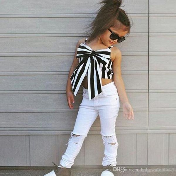 summer 2018 girls set striped bow ribbon + white hole pants two piece girls outfits children clothing sets toddler girls clothes 2-7t
summer 2018 girls set striped bow ribbon + white hole pants two piece girls outfits children clothing sets toddler girls clothes 2-7t