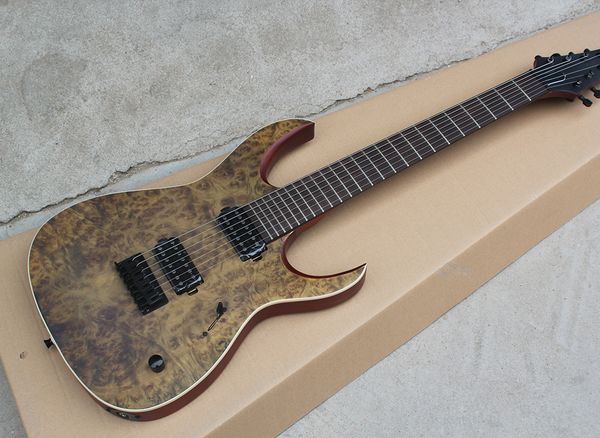 brown 7-strings electric guitar with burl veneer,rosewood fingerboard,white binding,black hardwares,offering customized services
brown 7-strings electric guitar with burl veneer,rosewood fingerboard,white binding,black hardwares,offering customized services
