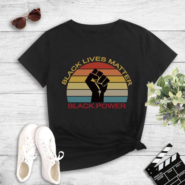 black lives matter women crew neck tee cotton t shirts harajuku t shirts women, White;red
black lives matter women crew neck tee cotton t shirts harajuku t shirts women, White;red