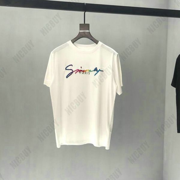 fashion designer mens brand t-shirt clothing tshirt classic embroidery rainbow letter paris print t shirt casual short sleeve tee, White;black
fashion designer mens brand t-shirt clothing tshirt classic embroidery rainbow letter paris print t shirt casual short sleeve tee, White;black