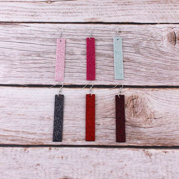 2020 spring summer fashion glitter pu leather long bar drop hook earrings for women bohemia jewelry, Silver
2020 spring summer fashion glitter pu leather long bar drop hook earrings for women bohemia jewelry, Silver