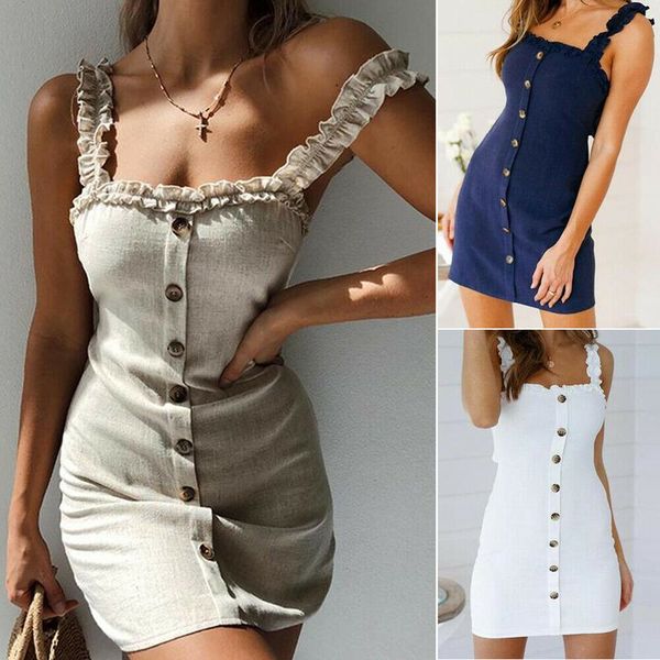 women boho dress solid party ladies clubwear sundress summer sleeveless slim mini dress, Black;gray
women boho dress solid party ladies clubwear sundress summer sleeveless slim mini dress, Black;gray