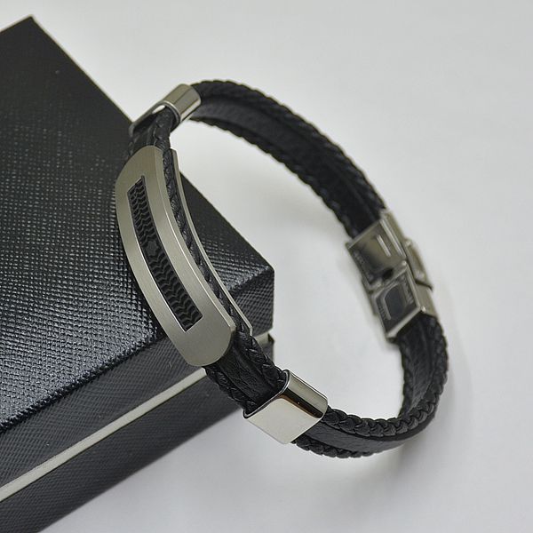 promotion - luxury mb bracelet black woven leather bracelets french mens jewelry charm bracelets for man wear pulseira as gift
promotion - luxury mb bracelet black woven leather bracelets french mens jewelry charm bracelets for man wear pulseira as gift