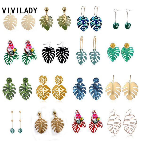 vivilady beach monstera leaf pendant women drop earrings european brand tropical plant shape summer party jewelry, Silver
vivilady beach monstera leaf pendant women drop earrings european brand tropical plant shape summer party jewelry, Silver