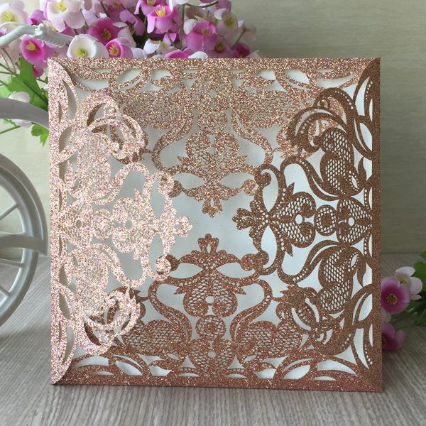 30pcs romantic laser cut glitter paper flowers invitation card with wedding invitation cards birthday party business invitations, Black
30pcs romantic laser cut glitter paper flowers invitation card with wedding invitation cards birthday party business invitations, Black
