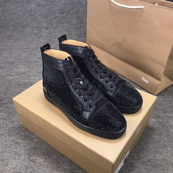 italy марка дизайн кроссовок шипастое flat мужская red bottom кроссовки high top из натуральной кожи кристалл комфорт trainer оптовой продаж, Black
italy марка дизайн кроссовок шипастое flat мужская red bottom кроссовки high top из натуральной кожи кристалл комфорт trainer оптовой продаж, Black