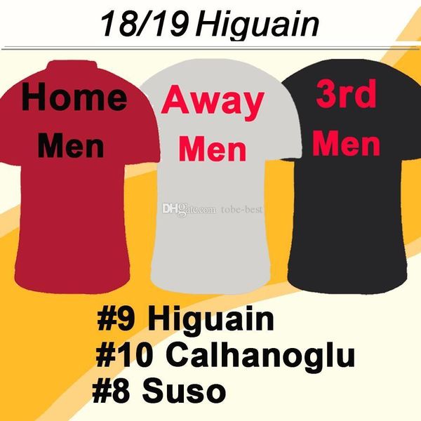 2018 19 трикотажные изделия футбола игуаин calhanoglu suso home away 3rd мужские рубашки футбола топ andre silva calhanoglu родригез коротки, Black;yellow
2018 19 трикотажные изделия футбола игуаин calhanoglu suso home away 3rd мужские рубашки футбола топ andre silva calhanoglu родригез коротки, Black;yellow