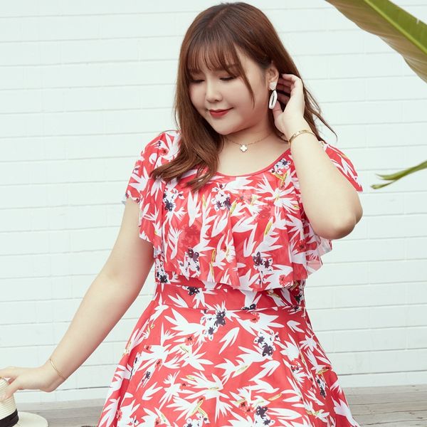 women's slim belly-covering large size skirt large skirt swimsuit flounces one-piece flat-angle swimsuit, White;black 
women's slim belly-covering large size skirt large skirt swimsuit flounces one-piece flat-angle swimsuit, White;black