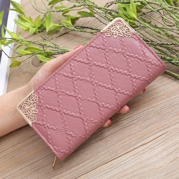 long wallet women purses fashion designer hollow embossed lingge wallet lady sweet clutch wallet multi card purse portefeuille, Red;black
long wallet women purses fashion designer hollow embossed lingge wallet lady sweet clutch wallet multi card purse portefeuille, Red;black