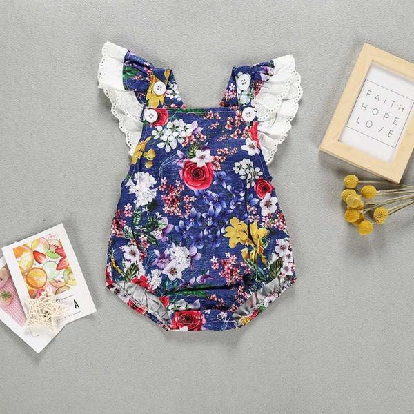 summer baby girl's cute sleeveless romper bodysuits floral pattern bodysuit with lace design bodysuits, Blue
summer baby girl's cute sleeveless romper bodysuits floral pattern bodysuit with lace design bodysuits, Blue