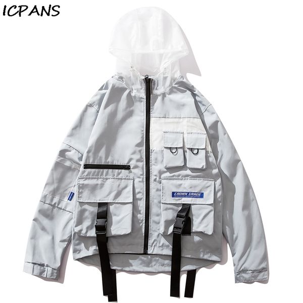 men's jackets icpans hooded windbreaker hip hop zip up track jacket coats buckle ribbons multi pockets streetwear hipster outwear, Black;brown
men's jackets icpans hooded windbreaker hip hop zip up track jacket coats buckle ribbons multi pockets streetwear hipster outwear, Black;brown