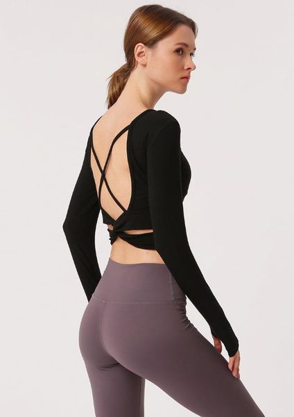 2020 women back straps gym yoga crop yoga shirts long sleeve training fitness running sport t-shirts, White;red
2020 women back straps gym yoga crop yoga shirts long sleeve training fitness running sport t-shirts, White;red