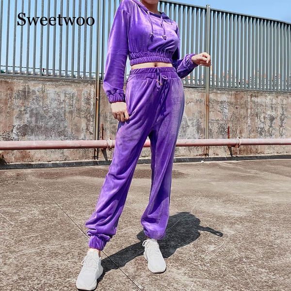 sweetwoo women fashion solid tracksuit sports long sleeve sweatshirts fleece joggers 2-piece running set workout gym autumn 2019, Black;blue
sweetwoo women fashion solid tracksuit sports long sleeve sweatshirts fleece joggers 2-piece running set workout gym autumn 2019, Black;blue