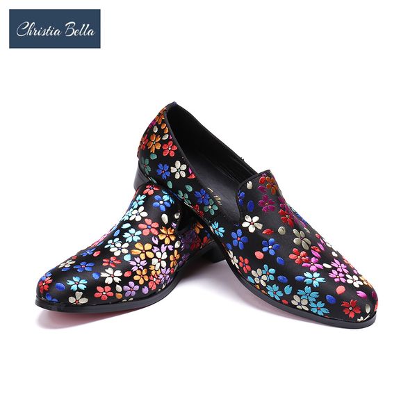 christia bella new handmade floral print men loafers fashion party banquet men dress shoes designer smoking slipper flats, Black
christia bella new handmade floral print men loafers fashion party banquet men dress shoes designer smoking slipper flats, Black
