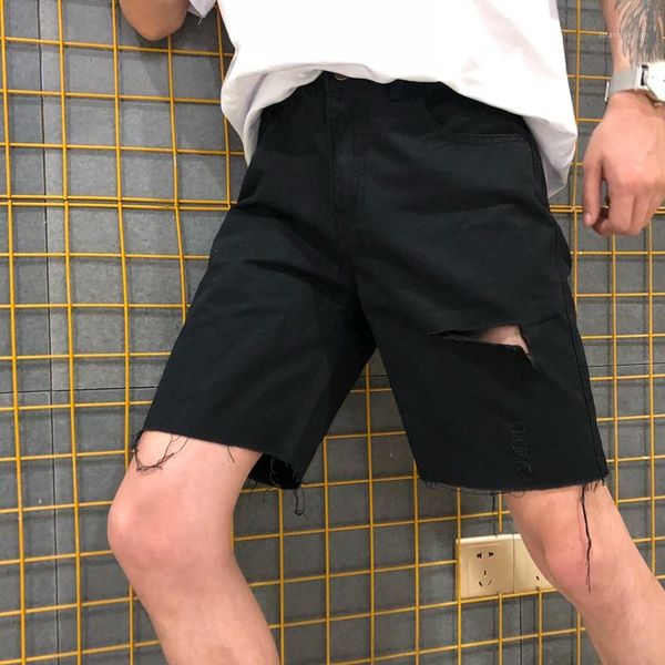 straight shorts men black color ripped jean shorts hip hop teenagers relaxed knee length pants streetwear summer, White;black
straight shorts men black color ripped jean shorts hip hop teenagers relaxed knee length pants streetwear summer, White;black