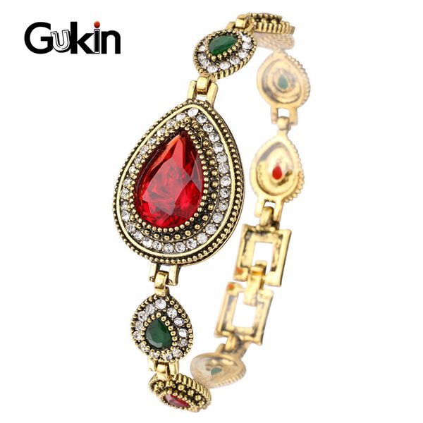 gukin jewelry red crystal women's bracelets vintage look gold color white crystal boho bracelet party gifts, Black
gukin jewelry red crystal women's bracelets vintage look gold color white crystal boho bracelet party gifts, Black