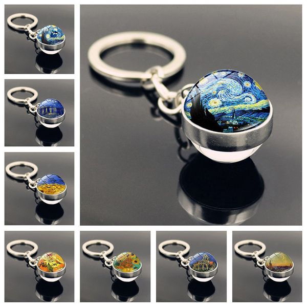 oil painting starry time stone metal keychain double-sided glass ball keychain keyring diy creative men women jewelry gift, Silver
oil painting starry time stone metal keychain double-sided glass ball keychain keyring diy creative men women jewelry gift, Silver