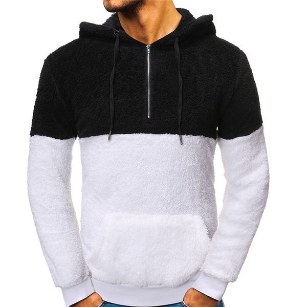 designer mens fleece hoodies half zipper long sleeve pullover hoodies fashion spell colors hooded warm clothing, Black
designer mens fleece hoodies half zipper long sleeve pullover hoodies fashion spell colors hooded warm clothing, Black