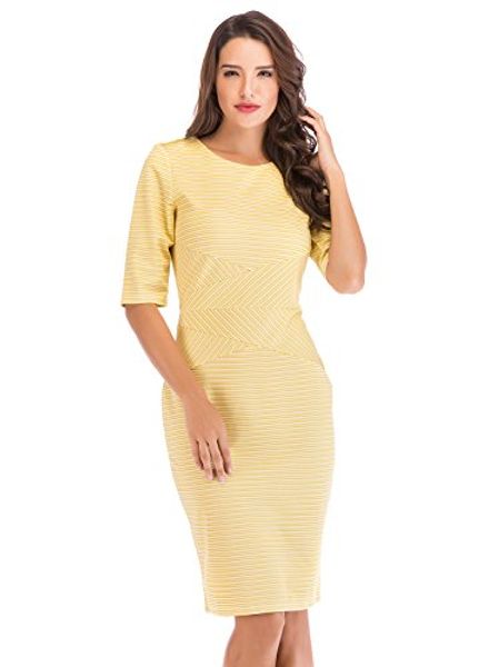 lefancy women's work 1/2 sleeve stripe stretchy sheath office pencil dress, Black;gray
lefancy women's work 1/2 sleeve stripe stretchy sheath office pencil dress, Black;gray