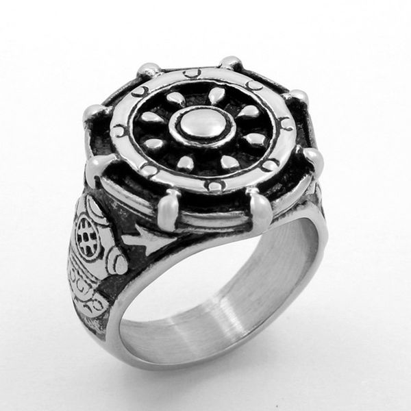 anchor ring stainless steel for men navy rudder go to sea domineering finger ring for men boy biker rock ring fashion jewelry, Silver
anchor ring stainless steel for men navy rudder go to sea domineering finger ring for men boy biker rock ring fashion jewelry, Silver