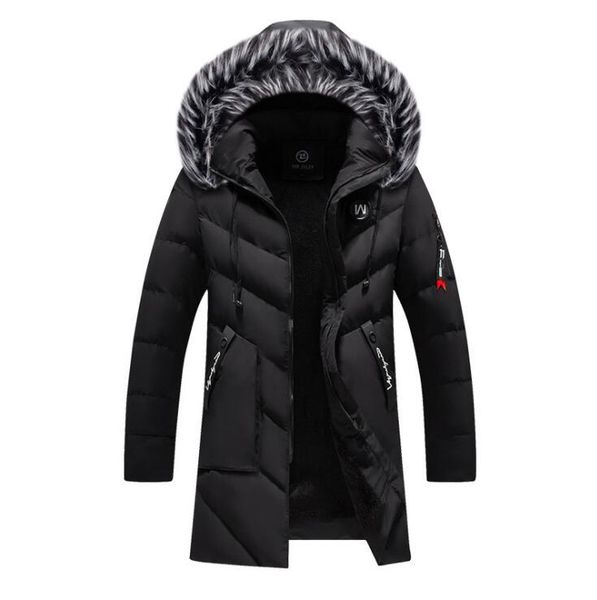 men cotton padded long parkas clothing fashion casual slim thick mens coats fur hooded long overcoats male clothes, Black
men cotton padded long parkas clothing fashion casual slim thick mens coats fur hooded long overcoats male clothes, Black