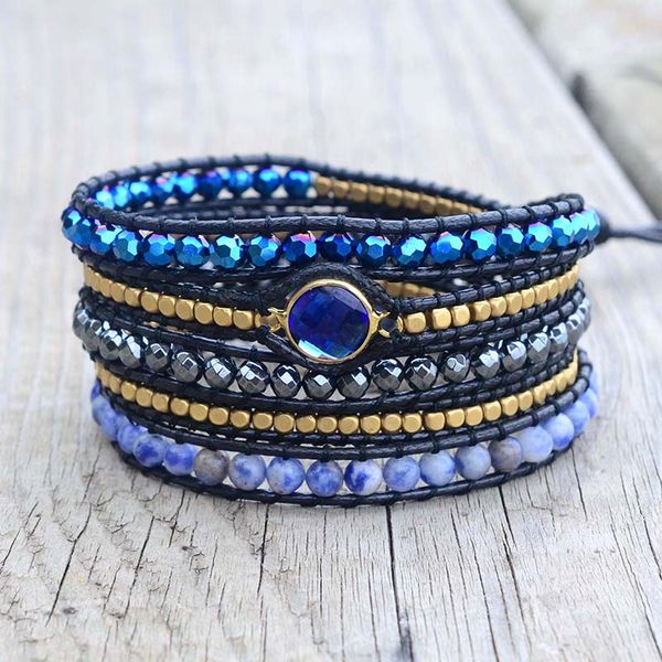 new vegan non-leather vintage bracelet natural stone 5-strand wrap bracelet dropshipping, Golden;silver
new vegan non-leather vintage bracelet natural stone 5-strand wrap bracelet dropshipping, Golden;silver
