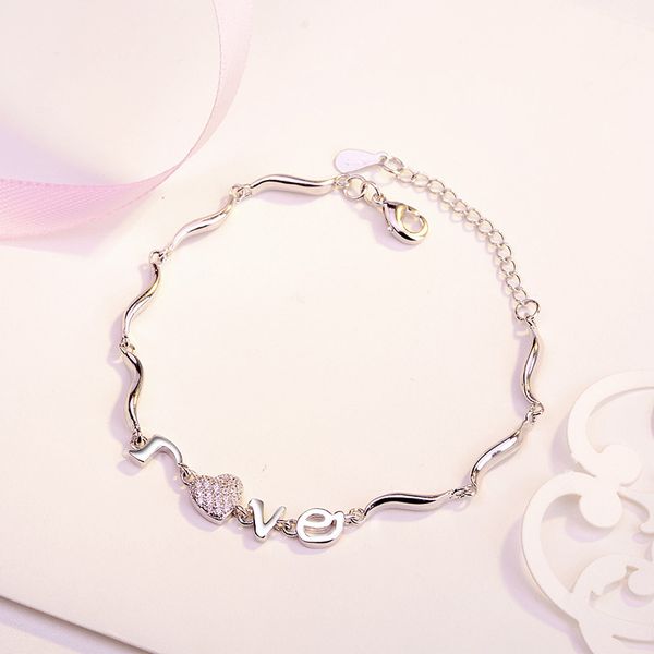 fashion s925 sterling silver bracelet girl love love bracelet romantic valentine's day gift factory wholesale, Golden;silver
fashion s925 sterling silver bracelet girl love love bracelet romantic valentine's day gift factory wholesale, Golden;silver