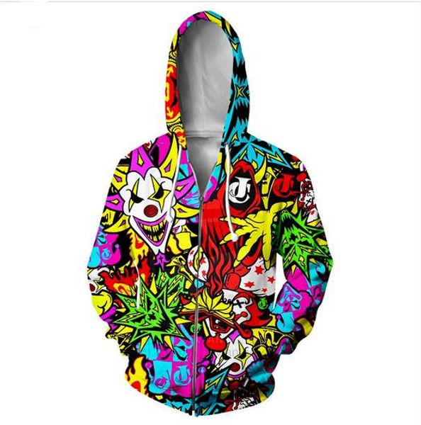new fashion mens 3d hoodies insane clown style printed zipper hoodies hip hop casual sweatshirt lm013, Black
new fashion mens 3d hoodies insane clown style printed zipper hoodies hip hop casual sweatshirt lm013, Black