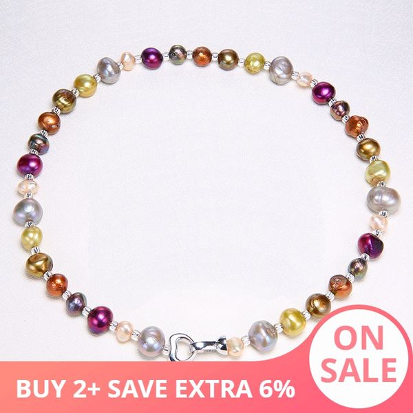 daimi mixed color pearl diy necklace natural baroque pearl jewelry gift for women, Silver
daimi mixed color pearl diy necklace natural baroque pearl jewelry gift for women, Silver