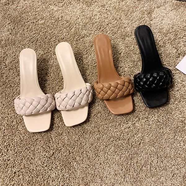 female slides 2020 new square head women slippers fashion stiletto sandals women summer shoes outdoor mules weave slippers, Black
female slides 2020 new square head women slippers fashion stiletto sandals women summer shoes outdoor mules weave slippers, Black