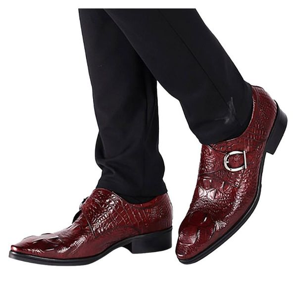 men's round head personality buckle strap shoes casual business shoe man's alligator artificial leather chaussure homme, Black
men's round head personality buckle strap shoes casual business shoe man's alligator artificial leather chaussure homme, Black