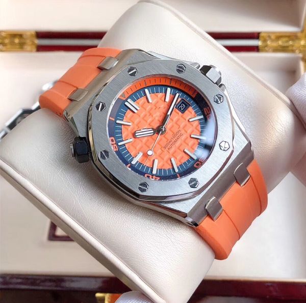 men watch quality automatic mechanical watch 2813 movement 15710 classic style wrist watch rubber strap luminous watches orologio di lusso, Slivery;brown
men watch quality automatic mechanical watch 2813 movement 15710 classic style wrist watch rubber strap luminous watches orologio di lusso, Slivery;brown
