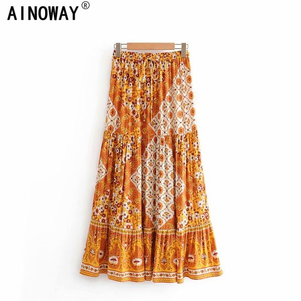 vintage chic summer fashion hippie women floral peacock printed beach bohemian maxi skirts ladies rayon boho skirts, Black
vintage chic summer fashion hippie women floral peacock printed beach bohemian maxi skirts ladies rayon boho skirts, Black
