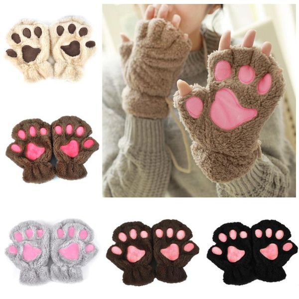 winter women cute cat claw plush mittens short fingerless finger half gloves, Blue;gray
winter women cute cat claw plush mittens short fingerless finger half gloves, Blue;gray